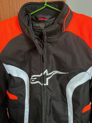 Chaqueta Moto Alpinestars Negra y Naranja Fluor