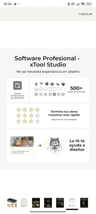 Cortadora Láser Xtool P2S 55W CO2