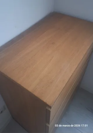 Cómoda 4 cajones madera 100x80x48cm