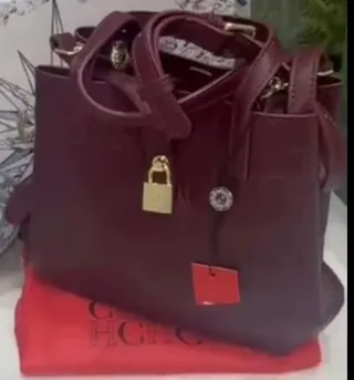 Bolso Carolina Herrera Beige y Negro