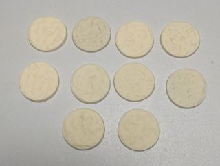 Set 25-1, 10 Bases de 25mm texturizadas