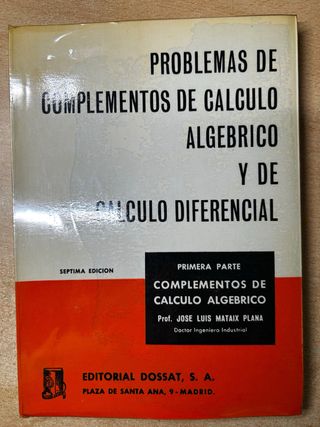 Problemas de Complementos de Calculo Algebrico