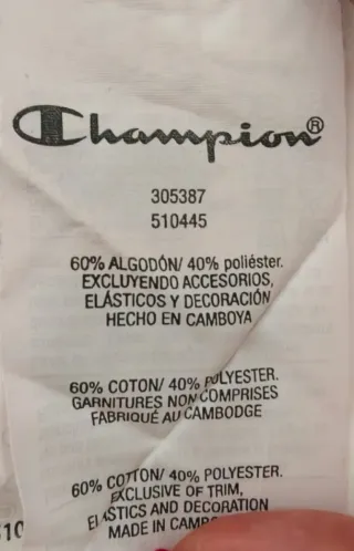 Sudadera Champion Infantil Talla XL