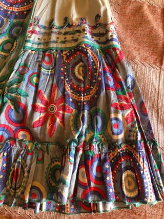 Vestido tirantes con estampado geométrico