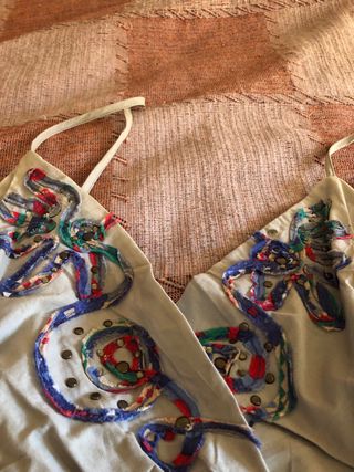 Vestido tirantes con estampado geométrico