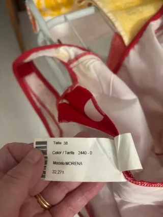 Vestido Flamenca Lunares Rojo Talla 38