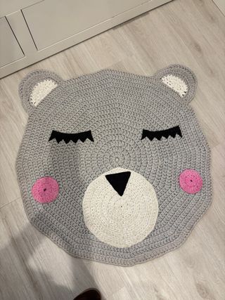 Alfombra infantil oso crochet