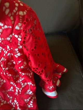 Corpiño Flamenco Rojo y Blanco