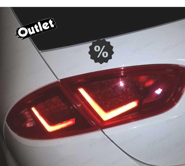 XC PILOTOS PARA SEAT LEON 1P 09-12 LIGHT BAR ROJO AHUMADO R1