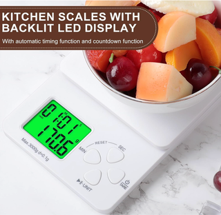 Báscula de cocina digital con temporizador NUEVA