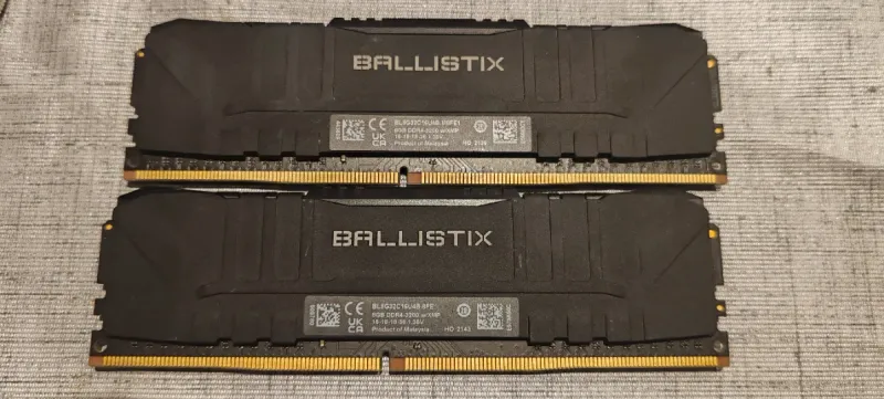 4x8 Módulos RAM Ballistix DDR4 tengo 32GB afbeelding 2