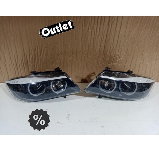 XC FAROS BMW E90 E91 05-08 OJOS ANGEL LED 3D FONDO NEGRO R14