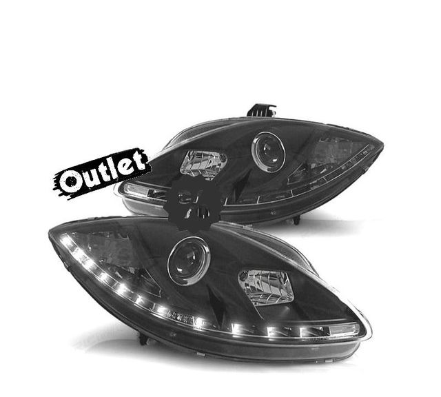 XC FAROS SEAT LEON ALTEA TOLEDO 04-09 LUZ DIURNA LED FONDO N
