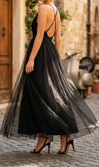 Abito lungo Shein nero