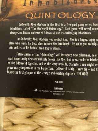 Oddworld Abe's Oddysee Black Edition PAL (PSX)