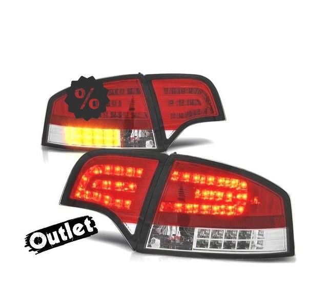 XC PILOTOS AUDI A4 B7 SEDAN 4-07 LED ROJO CROMO R024112C1