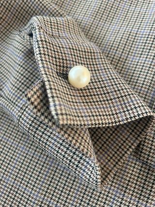 Blusa Zara Cuadros Perlas