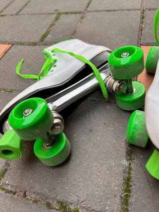 Patines Retro Blancos y Verdes