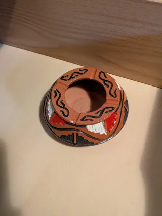 Cenicero de cerámica estilo nativo americano