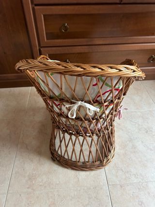 Sedia Vimini Bambini Vintage Anni '80