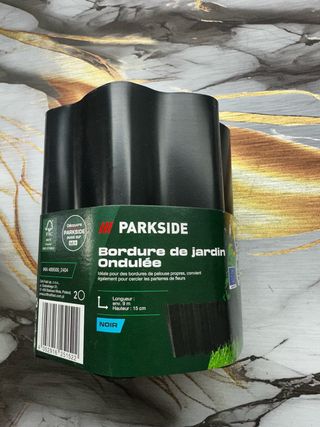 Bordo Giardino Ondulato Parkside Nero