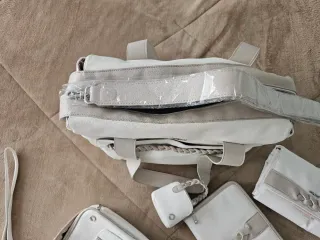 Conjunto bolso carro Mayoral blanco y beig