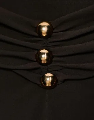 Vestido Zara verde oliva muy oscuro casi marrón