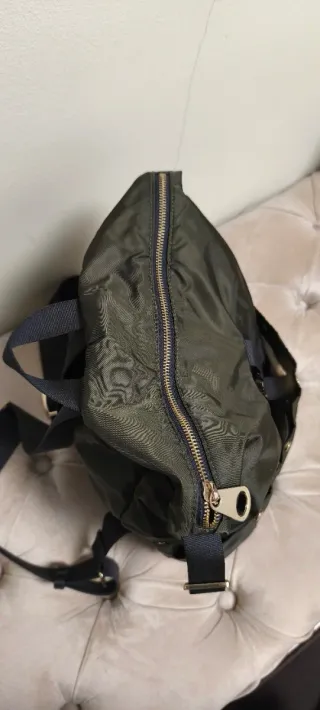 Bolso Mochila Zara Verde caki