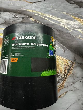 Bordo Giardino Parkside Nero 9m x 15cm