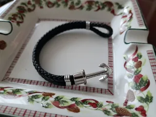 Pulsera Cuero Trenzado Plata
