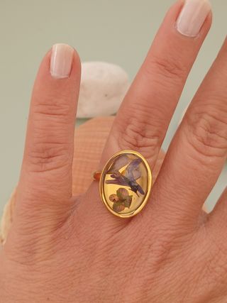 Anillos de acero y flores naturales #Eurovillas