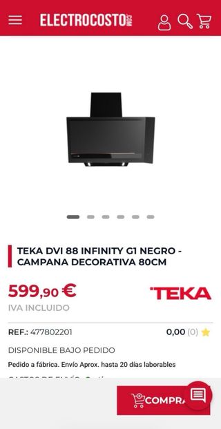 Campana extractora Teka Infinity DVI 88 -G1EOS 80
