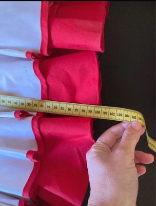 Falda y corpiño flamenca blanco y rojo