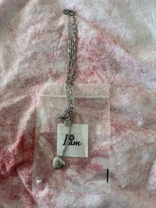 Collana Argentata Cuore Verde