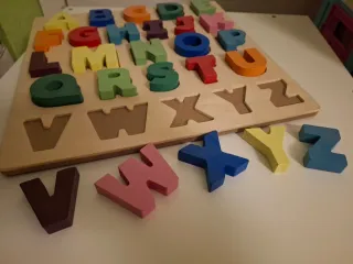 Puzzle Madera Abecedario Colores