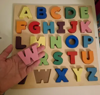 Puzzle Madera Abecedario Colores