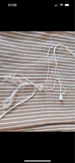 Tende beige e bianche a righe 140*280