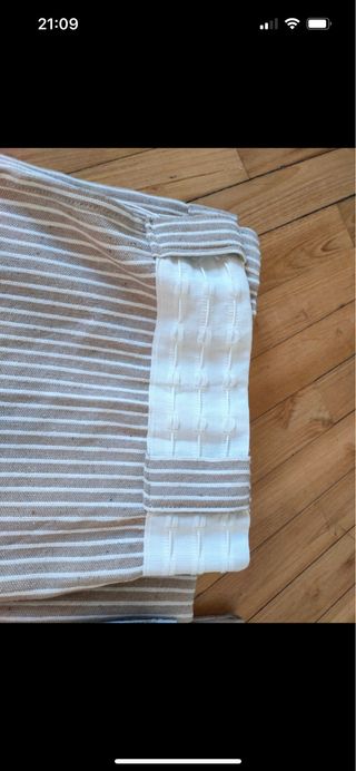 Tende beige e bianche a righe 140*280