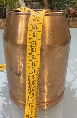 Lechera Antigua Cobre Martillado 18 cm