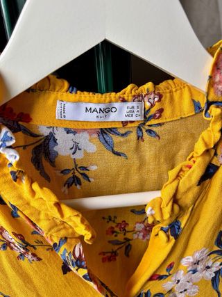 Camisa amarilla 100% algodón - Mango -