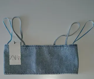 Top crop vaquero Zara XS/S