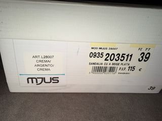 Mjus Cuñas Plataforma Verano Beige/Plata