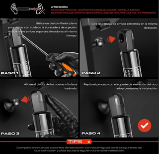 Juego de 2 amortiguadores de gas Frankberg