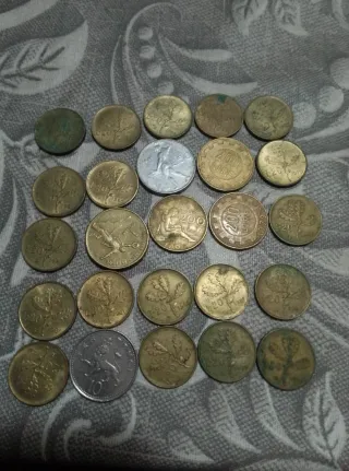 Lotto di 25 monete italiane