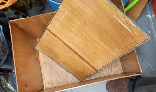 2 unidades Baúl de madera con ruedas, 50 cada uno