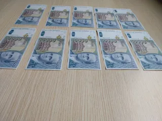 10 Billetes 10000 Pesetas España