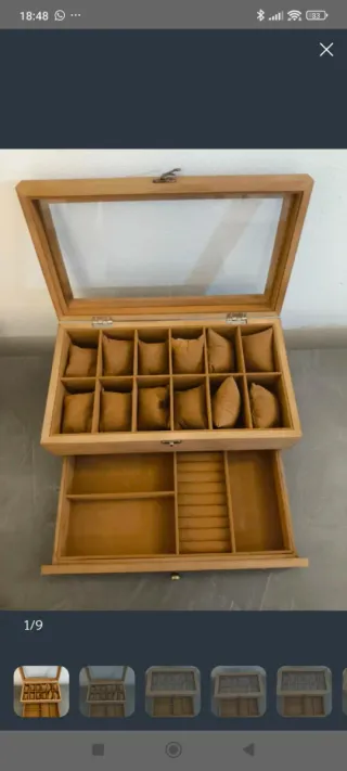 Scatola porta orologi in legno