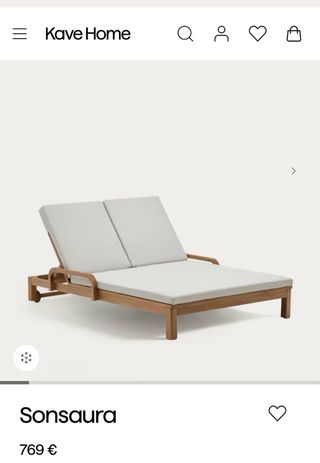 Tumbona doble Kave Home