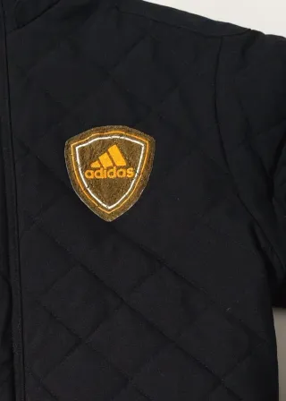 Chaqueta Adidas Acolchada Negra Parche Dorado