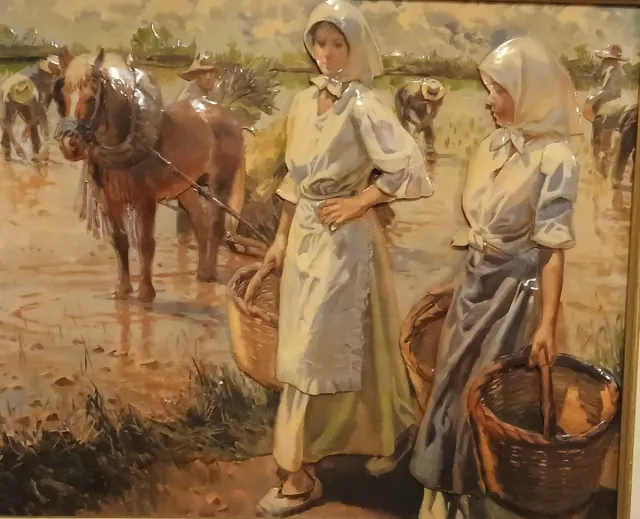 Cuadro decorativo de tela y madera